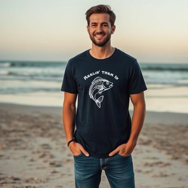 T-shirt Les Regarder Dans Le Poisson (Fish Graphic Reelin them In)