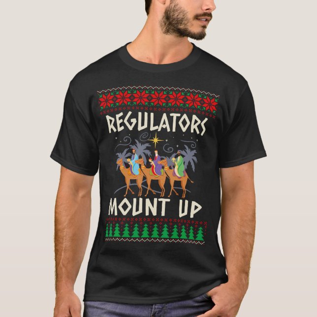 T-shirt Les Régulateurs Rétro Montent Le Caméra Laide Noël (Devant)