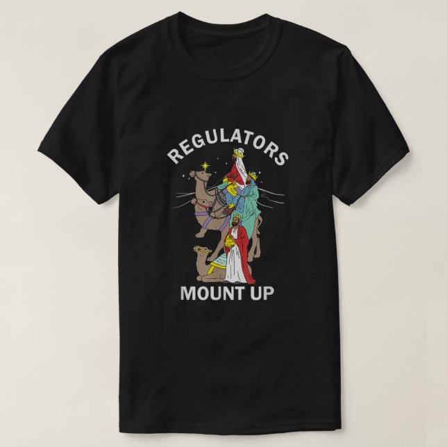 T-shirt Les régulateurs sages chrétiens montent Noël (Design devant)
