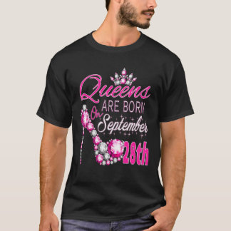 T-shirt Les Reines Sont Nées Le 28 Septembre Virgo Libra Q