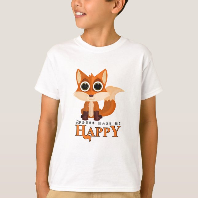 T-shirt Les Renards Me Rendent Heureux (Devant)