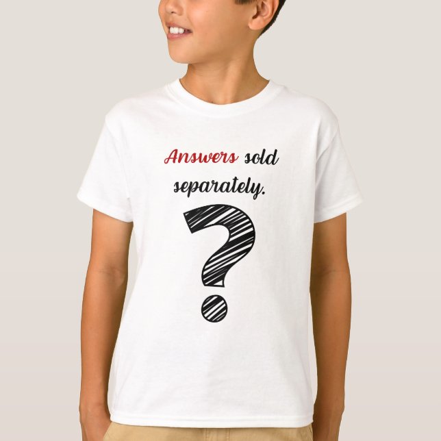T-shirt Les réponses sont séparées. (Devant)