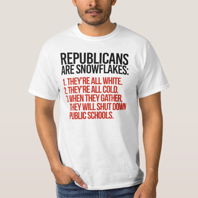 T-shirt Les républicains sont des flocons de neige (Devant)
