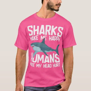 T-shirt Les requins amusants me rendent heureux Biologie M