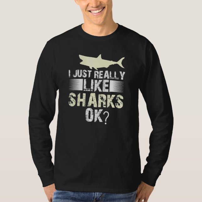 T-shirt Les Requins J'Aime Vraiment Les Requins (Devant)