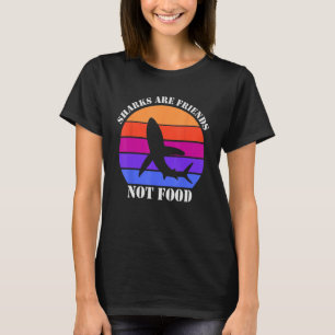 T-shirt Les requins ne sont pas amis Nourriture Requin Mer