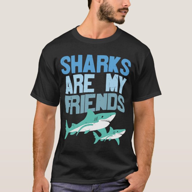 T-shirt Les requins sont mes amis Cool Requin Plongeurs de (Devant)