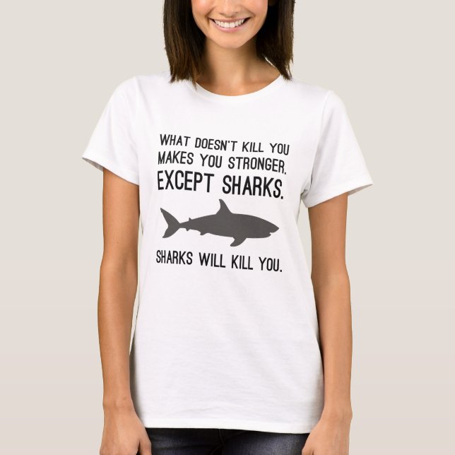 T-shirt Les requins vous tueront (Devant)