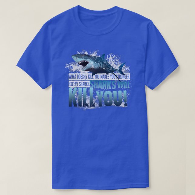T-shirt Les Requins Vous Tueront Plaisir Loverfers Requins (Design devant)