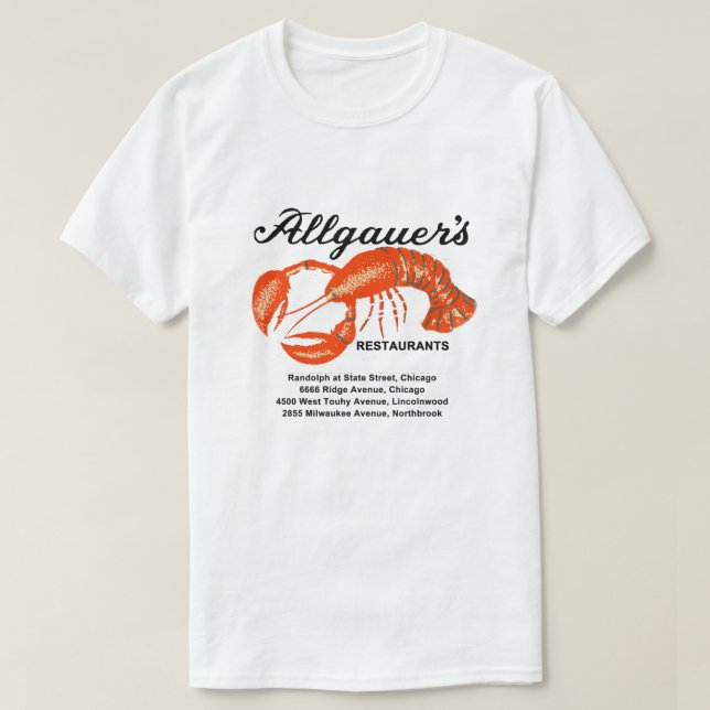 T-shirt Les restaurants Allgauer en Illinois (Design devant)