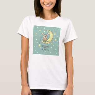 T-shirt Les rêves deviennent réalité   Lapin sur la Lune