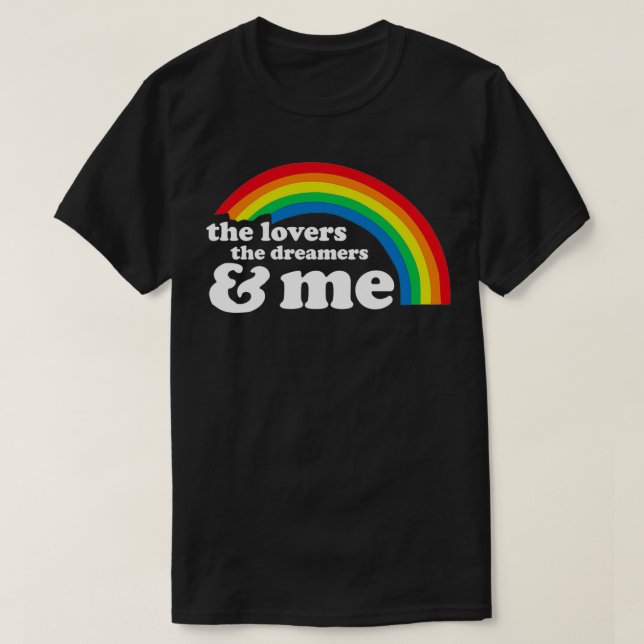 T-shirt Les Rêveurs Amoureux Et Moi Rainbow LGBT Connectio (Design devant)