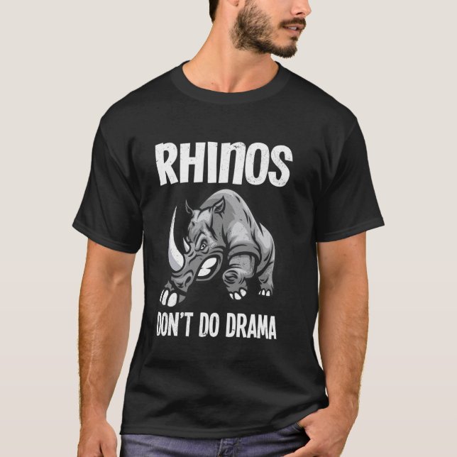 T-shirt Les rhinocéros n'en font pas de drame conception a (Devant)