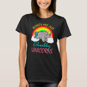 T-shirt Les Rhinos Ne Sont Que Chubby Unicorns Funny Chubb