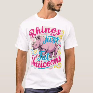 T-shirt Les rhinos ne sont que de gros licornes