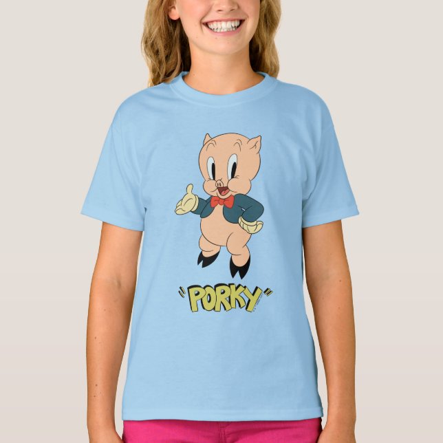 T-shirt Les rires rétro de LOONEY TUNES™| Cochon de porc (Devant)