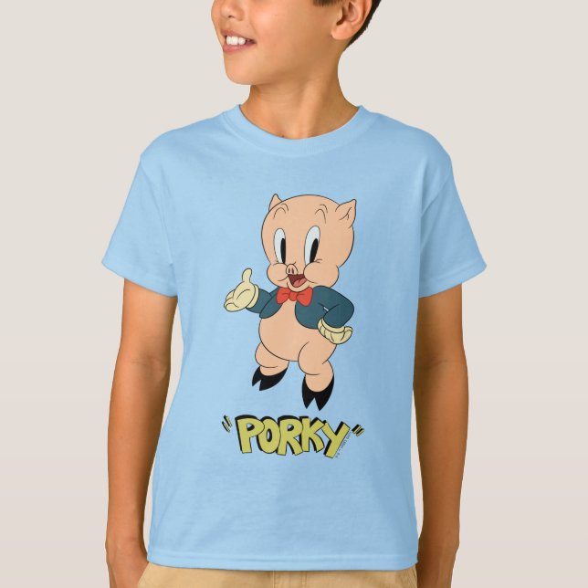 T-shirt Les rires rétro de LOONEY TUNES™| Cochon de porc (Devant)
