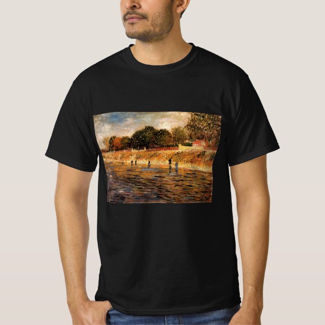 T-shirt Les rives de la Seine par Vincent van Gogh (Devant)