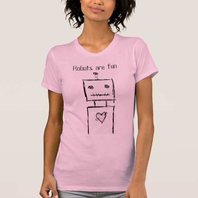 T-shirt Les robots sont amusement (Devant)