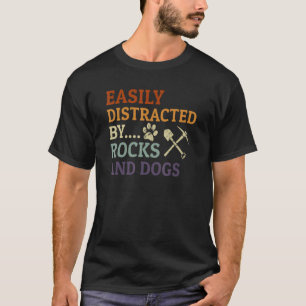 T-shirt Les Rochers Géologues Rétro Facilement Distraits P