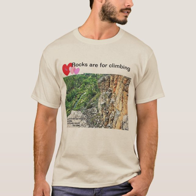 T-shirt Les rochers sont pour l'escalade (Devant)