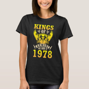 T-shirt Les Rois De Gemini Sont Nés En 1978 Joyeux Anniver