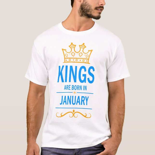 T-shirt Les rois naissent en janvier (Devant)
