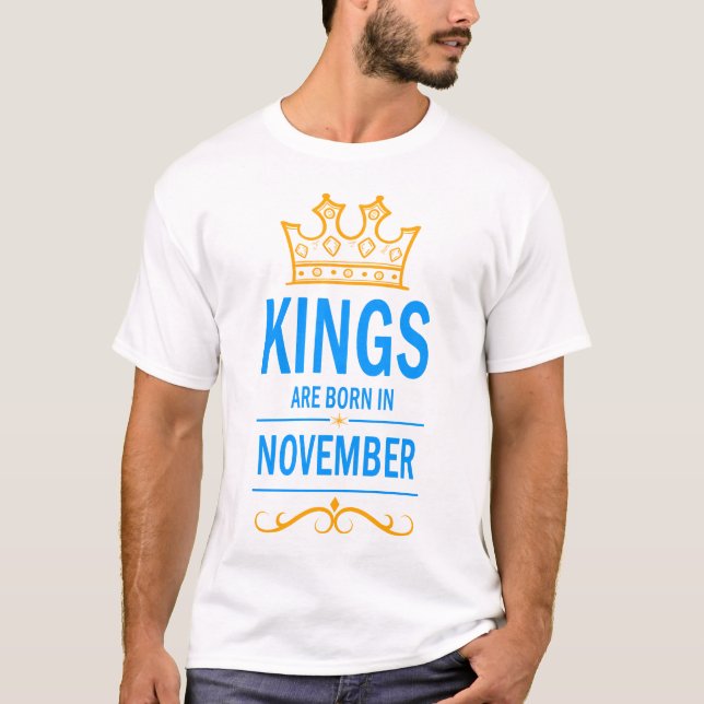 T-shirt Les rois naissent en novembre (Devant)