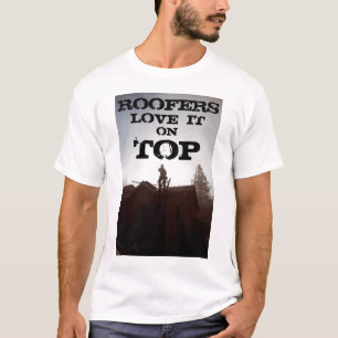 T-SHIRT LES ROOFERS, L'AIMENT, DESSUS, DESSUS