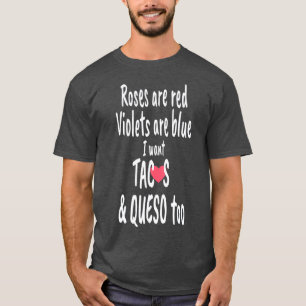 T-shirt Les Roses amusants sont les tacos rouges et les am