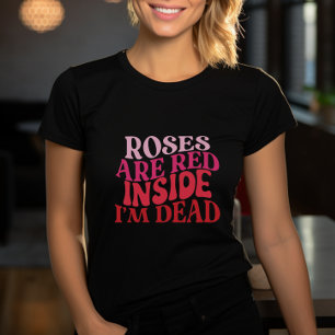 T-shirt Les Roses de la Journée anti-Valentines sont rouge