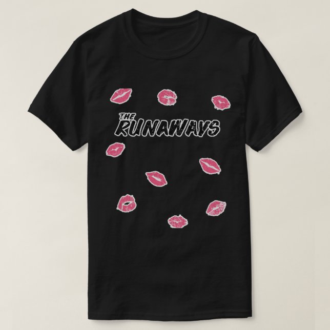 T-shirt Les Runaways déprimés Joan Jett (Design devant)