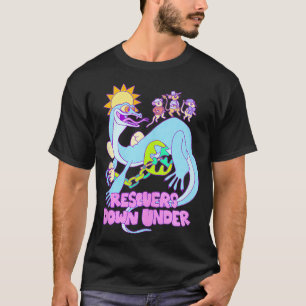 T-shirt Les Sauveteurs Sous Le Vintage Doodl De Lizard Rét