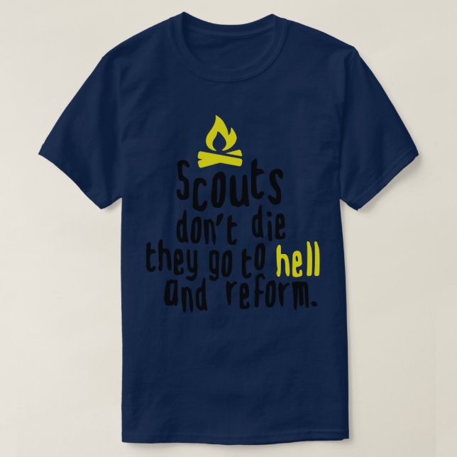 T-shirt Les scouts ne meurent pas (Design devant)