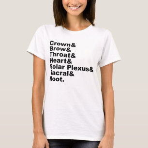 T-shirt Les sept chakras de l'hindouisme et du rituel hind