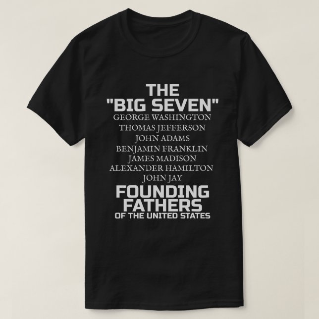 T-shirt Les sept grands pères fondateurs  (Design devant)
