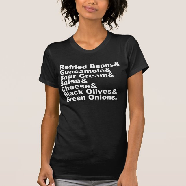 T-shirt Les sept ingrédients d'un dip à sept couches (Devant)