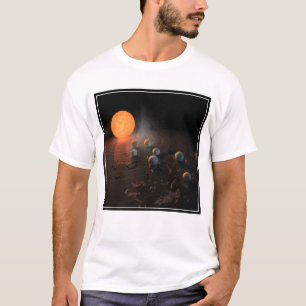 T-shirt Les Sept Planètes De Trappist-1 En Orbite Autour D