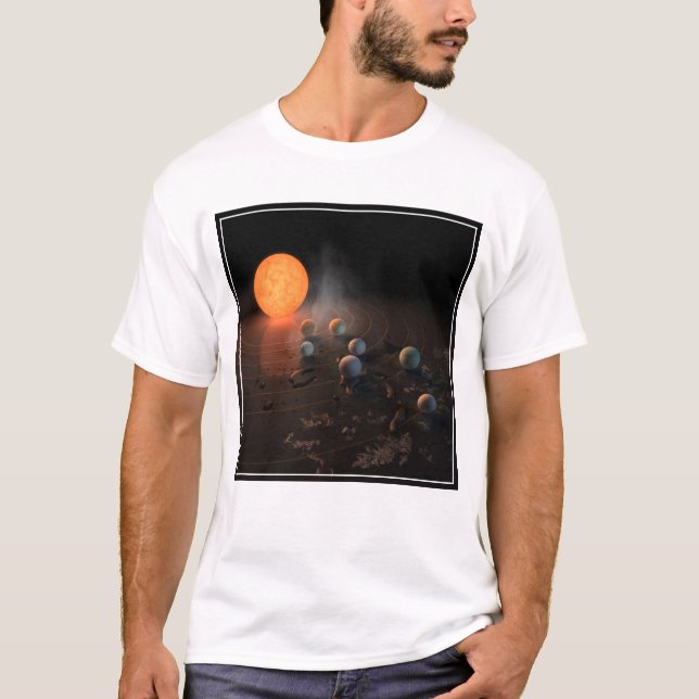 T-shirt Les Sept Planètes De Trappist-1 En Orbite Autour D (Devant)