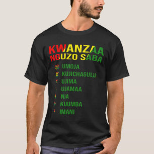 T-shirt Les Sept Principes De Kwanzaa - Nguzo Saba