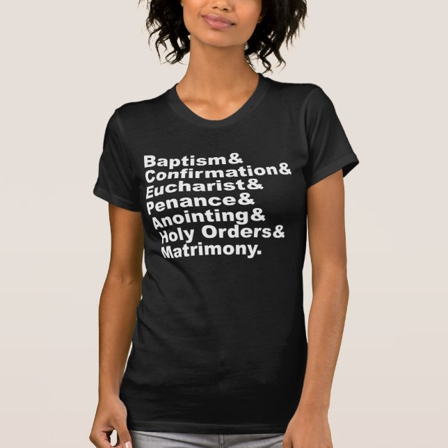T-shirt Les Sept Sacrements du christianisme et du catholi (Devant)
