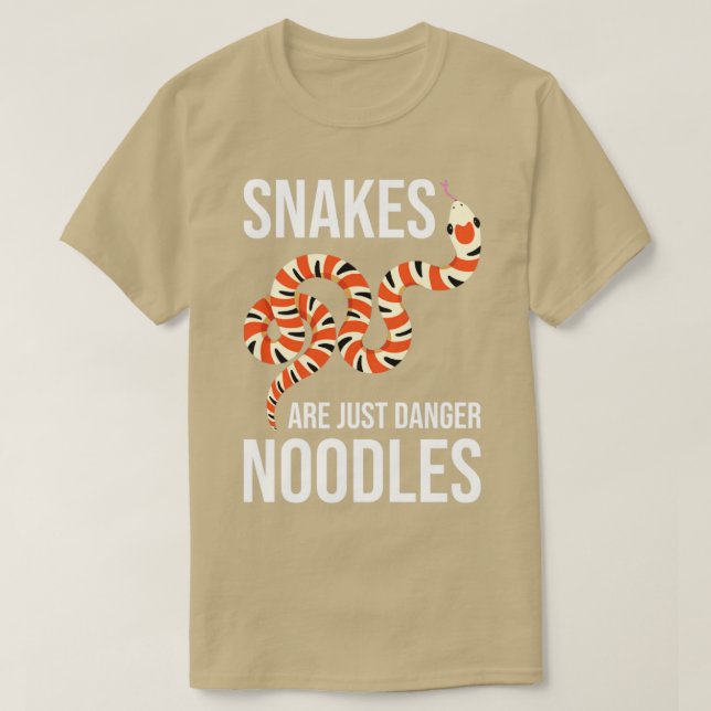 T-shirt Les Serpents Ne Sont Que Des Nouilles Danger (Design devant)