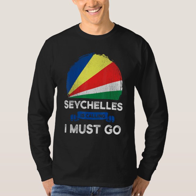 T-shirt Les Seychelles Appelent Je Dois Aller Patrimoine S (Devant)