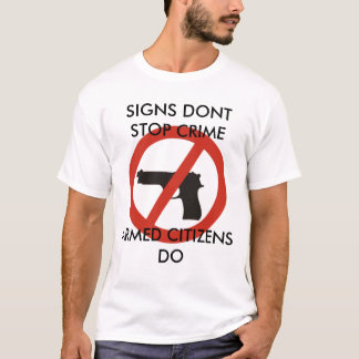 T-shirt Les signes n'arrêtent pas des crimes