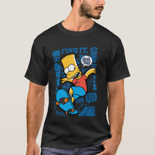 T-shirt Les Simpsons Bart Ouais Mec Broie Ça Radical Planc