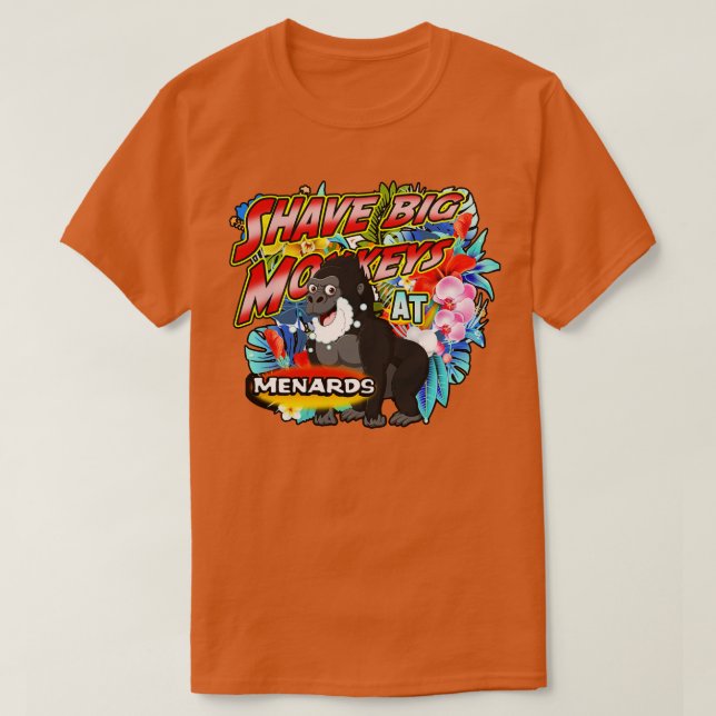 T-shirt Les singes du rasage aux Menards (Design devant)