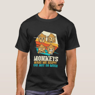 T-shirt Les singes me rendent heureux
