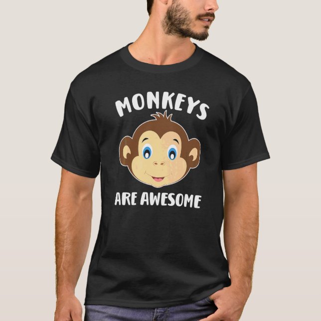 T-shirt Les singes sont géniaux (Devant)