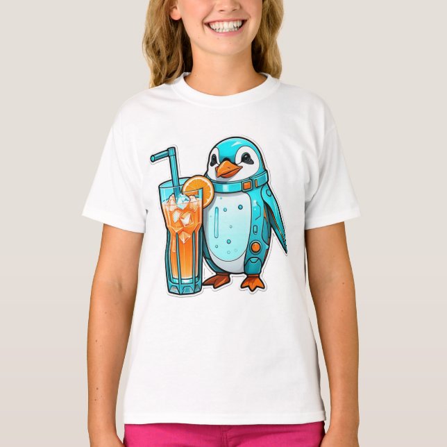T-shirt Les Sips Aqua de Pinguin (Devant)