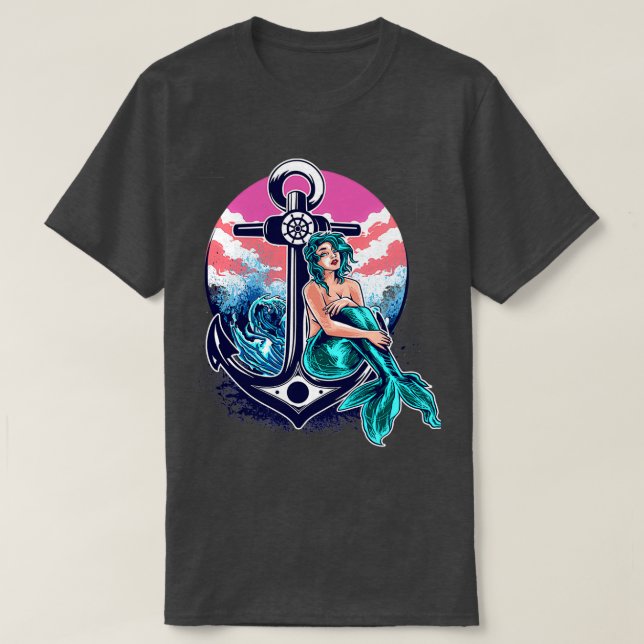 T-shirt Les sirènes sont la vraie vie marine (Design devant)